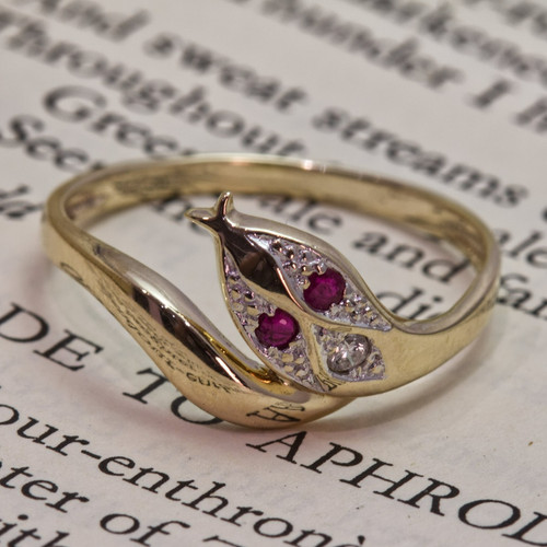 Vintage 1990 9ct gold ruby - 1990,