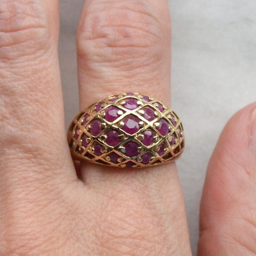 Vintage ruby gold vermeil - ruby,