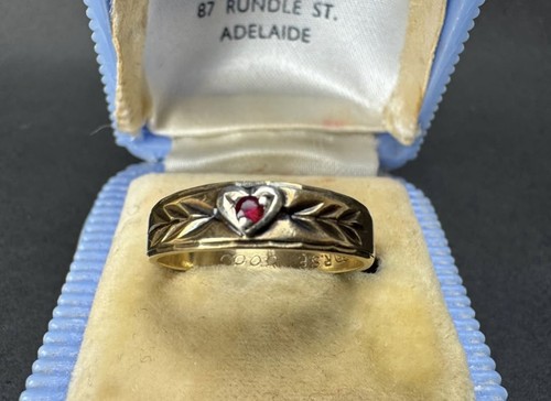 Vintage 9ct gold ruby - vintage,