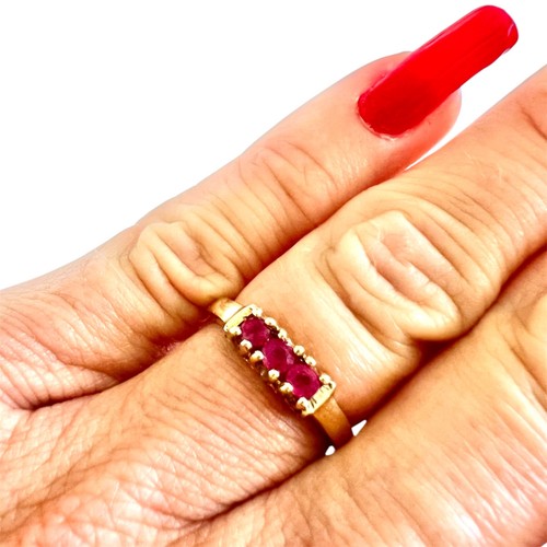 Vintage 9ct gold ring ruby - ring,