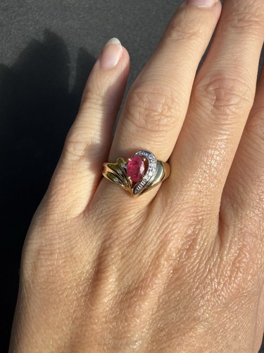 Vintage 14ct gold - gold, ruby