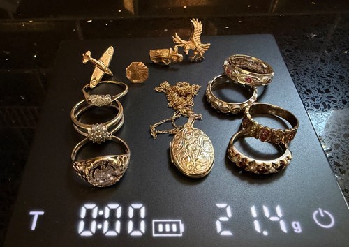 9ct gold vintage rings locket - 9ct,