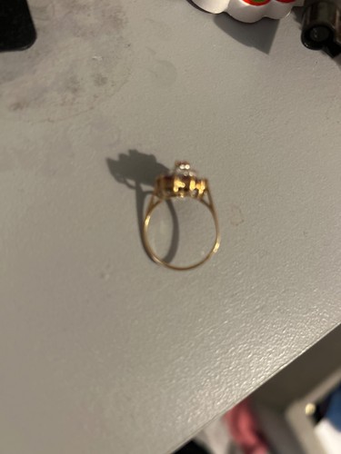 Ruby and diamond 9ct gold - , ring
