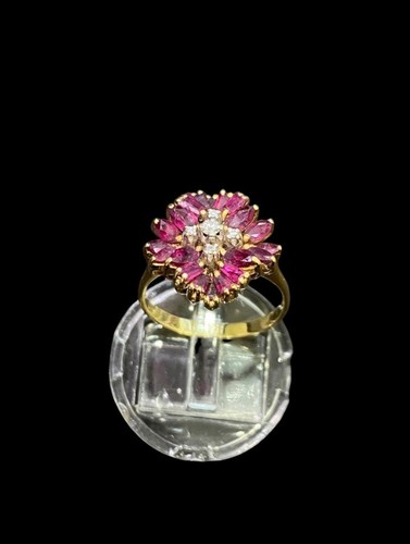 Vintage 18ct yellow - 18ct, ruby