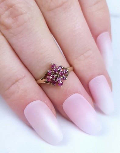 9ct gold and ruby - and,