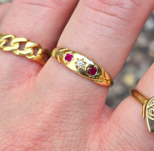 Vintage ruby and - ruby, 18ct
