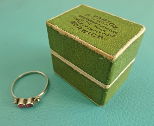 Vintage ruby silver ring in - silver,
