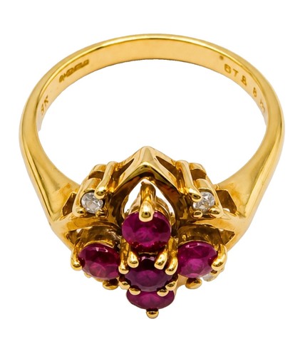9ct vintage gold ruby - 9ct,