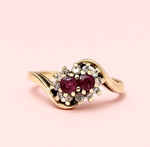 Vintage 9ct gold ruby - 9ct, &