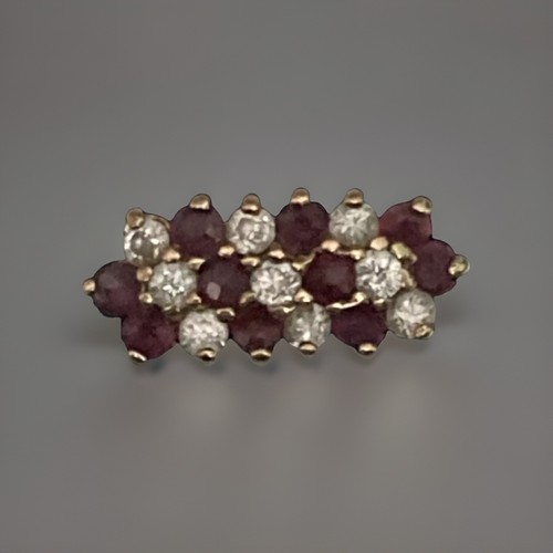 Vintage 9ct gold ruby cubic - vintage,