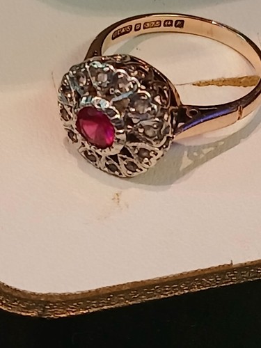 Vintage 9ct gold ruby - gold, &