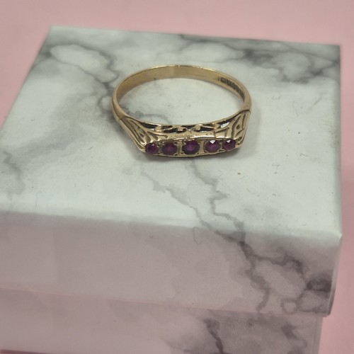 Vintage five stone ruby - vintage,