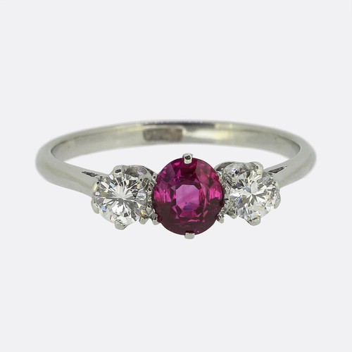 Vintage ruby and diamond - and,