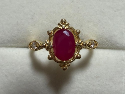 Vintage style oval ruby ring - vintage,