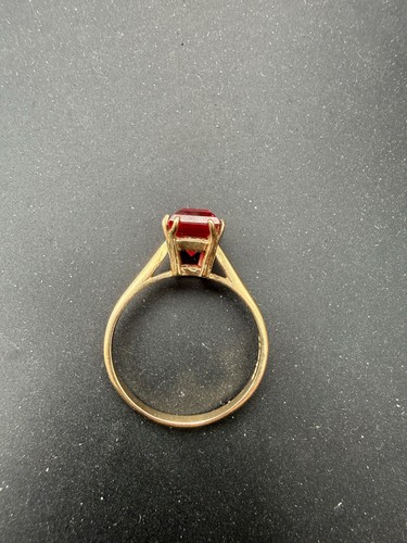 9ct faux ruby vintage - faux, gold