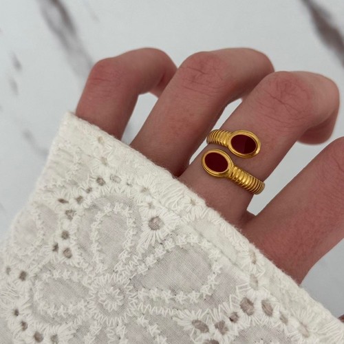Gold plated burgundy - , ruby
