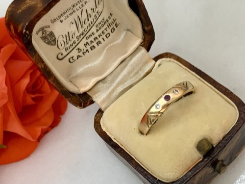 18ct gold diamond - gold, ruby