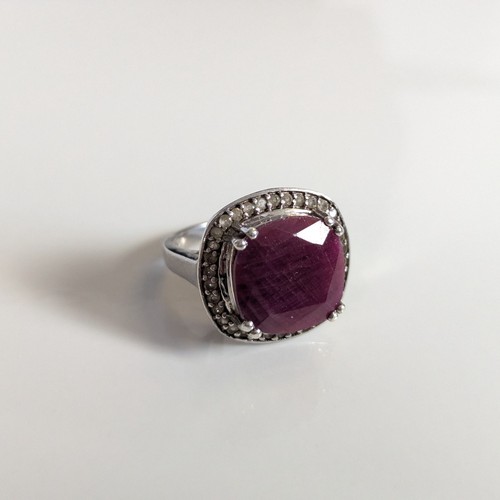 Silver vintage ring ruby and - ruby,