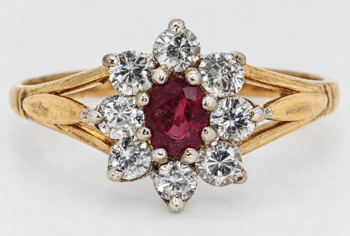 Vintage 9ct gold ruby - vintage,