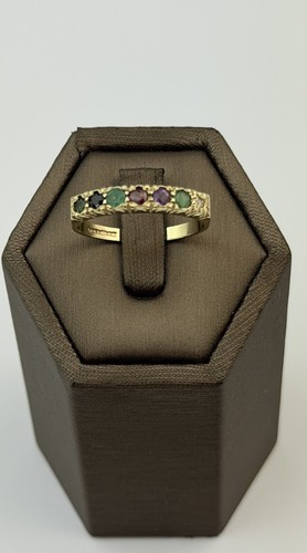 Emerald ruby and sapphire 9ct - ruby,