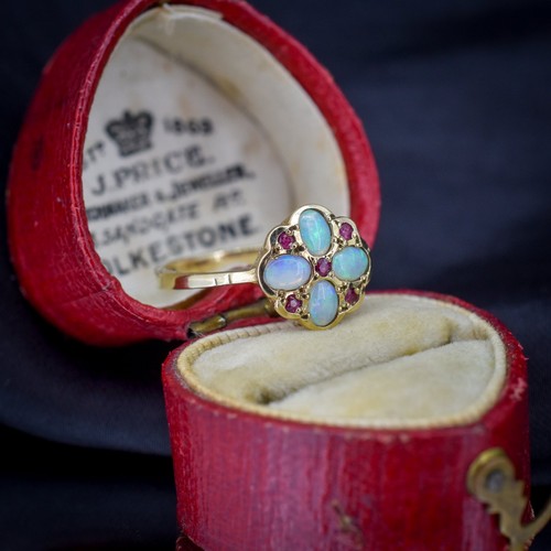 Vintage opal and ruby - opal,