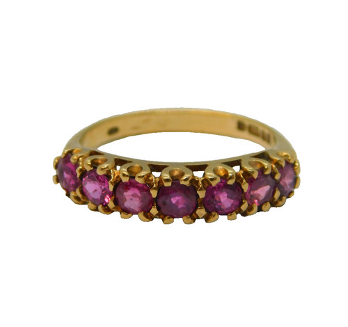 9ct yellow gold - gold, seven-stone
