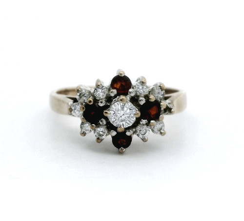 Vintage 9ct gold ring cubic - gold,