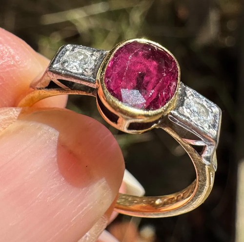 Vintage 18ct gold ring - vintage,