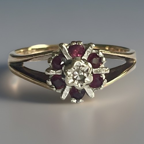 Natural ruby diamond ring - natural,