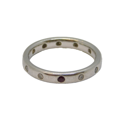 950 platinum diamond ruby - platinum,,