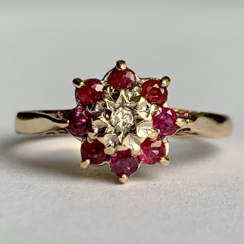 Vintage 9ct gold ruby - gold,