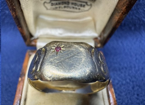 Vintage 9ct gold ruby - gold, &