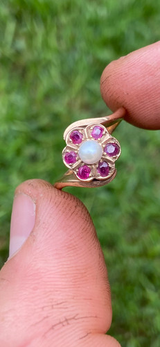 9ct gold vintage - , ruby