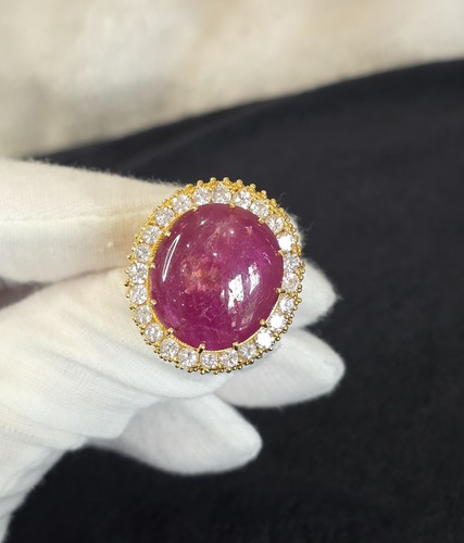Vintage 18ct gold cabochon - 18ct,