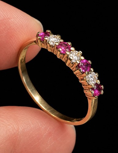 Vintage 1987 9ct gold diamond - 9ct,