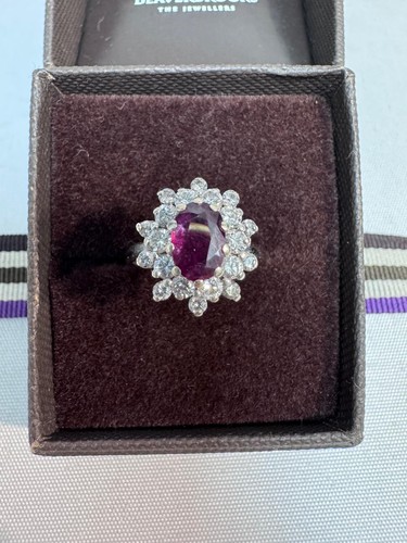 Vintage 18ct white gold - vintage, ruby